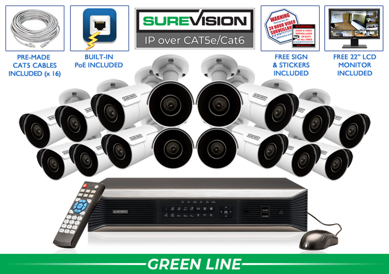 Best 16 Camera NVR IP System